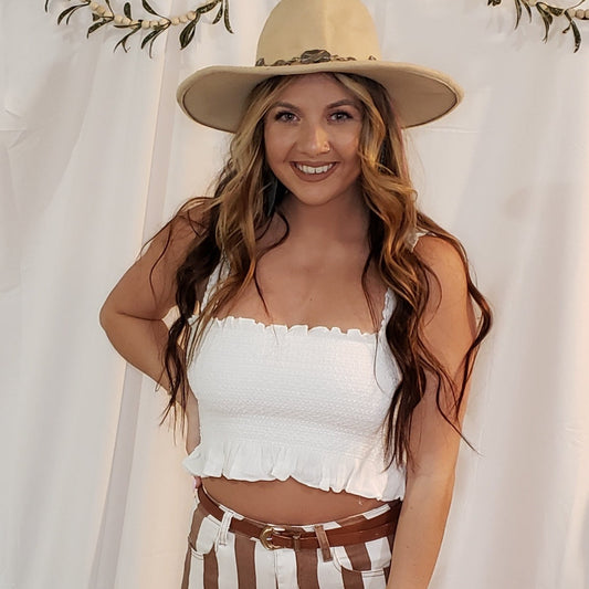 White Crop Top